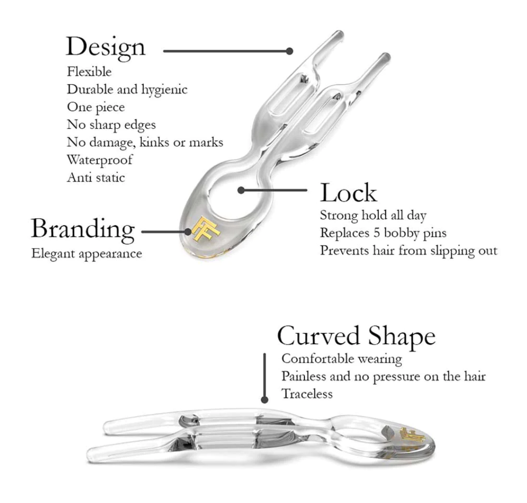 Nº 1 HAIRPIN | Transparent (3 per box)